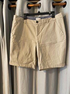 Merona Beige Chino Bermuda Shorts, Women’s Size 14